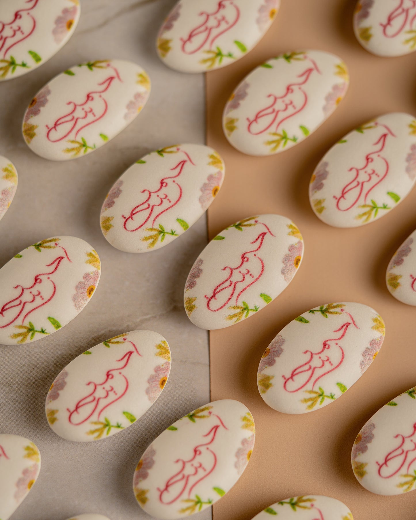 White Customize chocolate